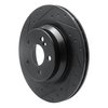 633-63096L Drilled/Slotted Brake Rotor [Black], 2010-2018 Mercedes-Benz, Position: Rear Left - image 2