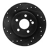 633-63099L Drilled/Slotted Brake Rotor [Black], 2012-2020 Mercedes-Benz, Position: Rear Left - image 1