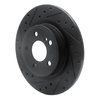 633-63099L Drilled/Slotted Brake Rotor [Black], 2012-2020 Mercedes-Benz, Position: Rear Left - image 2
