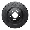 633-63113L Drilled/Slotted Brake Rotor [Black], 2014-2021 Mercedes-Benz, Position: Rear Left - image 1