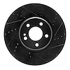 633-63117R Drilled/Slotted Brake Rotor [Black], Fits Select Mercedes-Benz, Position: Front Right - image 1