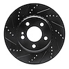 633-63118L Drilled/Slotted Brake Rotor [Black], Fits Select Mercedes-Benz, Position: Rear Left - image 1