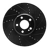 633-63119R Drilled/Slotted Brake Rotor [Black], Fits Select Mercedes-Benz, Position: Front Right - image 1