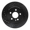 633-63122L Drilled/Slotted Brake Rotor [Black], 1998-2005 Mercedes-Benz, Position: Front Left - image 1