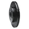 633-63122L Drilled/Slotted Brake Rotor [Black], 1998-2005 Mercedes-Benz, Position: Front Left - image 2