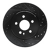 633-63122R Drilled/Slotted Brake Rotor [Black], 1998-2005 Mercedes-Benz, Position: Front Right - image 1