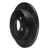 633-63123L Drilled/Slotted Brake Rotor [Black], 1998-2005 Mercedes-Benz, Position: Rear Left - image 2