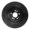 633-63124L Drilled/Slotted Brake Rotor [Black], 2000-2005 Mercedes-Benz, Position: Front Left - image 2