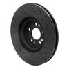 633-63124L Drilled/Slotted Brake Rotor [Black], 2000-2005 Mercedes-Benz, Position: Front Left - image 4