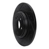 633-63125L Drilled/Slotted Brake Rotor [Black], 2000-2005 Mercedes-Benz, Position: Rear Left - image 2