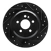 633-63125R Drilled/Slotted Brake Rotor [Black], 2000-2005 Mercedes-Benz, Position: Rear Right - image 1