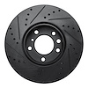 633-63126R Drilled/Slotted Brake Rotor [Black], 2002-2008 Mercedes-Benz, Position: Front Right - image 1