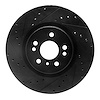 633-63128L Drilled/Slotted Brake Rotor [Black], 2006-2012 Mercedes-Benz, Position: Front Left - image 1