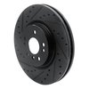 633-63128L Drilled/Slotted Brake Rotor [Black], 2006-2012 Mercedes-Benz, Position: Front Left - image 2