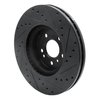 633-63128L Drilled/Slotted Brake Rotor [Black], 2006-2012 Mercedes-Benz, Position: Front Left - image 4