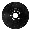 633-63130R Drilled/Slotted Brake Rotor [Black], 2006-2012 Mercedes-Benz, Position: Front Right - image 1