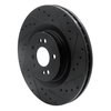 633-63130R Drilled/Slotted Brake Rotor [Black], 2006-2012 Mercedes-Benz, Position: Front Right - image 2