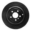 633-63131L Drilled/Slotted Brake Rotor [Black], 2006-2012 Mercedes-Benz, Position: Rear Left - image 1