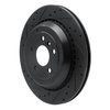 633-63131L Drilled/Slotted Brake Rotor [Black], 2006-2012 Mercedes-Benz, Position: Rear Left - image 2