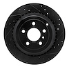 633-63131R Drilled/Slotted Brake Rotor [Black], 2006-2012 Mercedes-Benz, Position: Rear Right - image 1