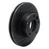 633-63135L Drilled/Slotted Brake Rotor [Black], 2008-2018 Mercedes-Benz, Position: Front Left - image 2