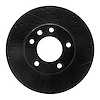 633-63135R Drilled/Slotted Brake Rotor [Black], 2008-2018 Mercedes-Benz, Position: Front Right - image 1