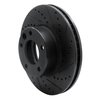633-63135R Drilled/Slotted Brake Rotor [Black], 2008-2018 Mercedes-Benz, Position: Front Right - image 2