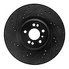 633-63136L Drilled/Slotted Brake Rotor [Black], 2007-2009 Mercedes-Benz, Position: Front Left - image 1