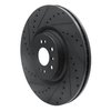 633-63136L Drilled/Slotted Brake Rotor [Black], 2007-2009 Mercedes-Benz, Position: Front Left - image 2