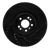 633-63136R Drilled/Slotted Brake Rotor [Black], 2007-2009 Mercedes-Benz, Position: Front Right - image 1