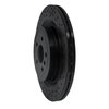 633-63141 Drilled/Slotted Brake Rotor [Black], 2012-2019 Mercedes-Benz, Position: Rear - image 2