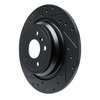 633-63143L Drilled/Slotted Brake Rotor [Black], 2012-2018 Mercedes-Benz, Position: Rear Left - image 2