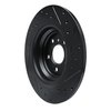 633-63143L Drilled/Slotted Brake Rotor [Black], 2012-2018 Mercedes-Benz, Position: Rear Left - image 4