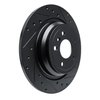 633-63143R Drilled/Slotted Brake Rotor [Black], 2012-2018 Mercedes-Benz, Position: Rear Right - image 2