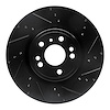 633-63144R Drilled/Slotted Brake Rotor [Black], 2012-2018 Mercedes-Benz, Position: Front Right - image 1