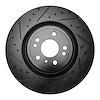 633-63146L Drilled/Slotted Brake Rotor [Black], 2013-2019 Mercedes-Benz, Position: Front Left - image 1