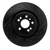 633-63146R Drilled/Slotted Brake Rotor [Black], 2013-2019 Mercedes-Benz, Position: Front Right - image 1