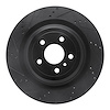 633-63150L Drilled/Slotted Brake Rotor [Black], 2013-2019 Mercedes-Benz, Position: Rear Left - image 1