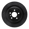 633-63150R Drilled/Slotted Brake Rotor [Black], 2013-2019 Mercedes-Benz, Position: Rear Right - image 1