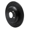 633-63161L Drilled/Slotted Brake Rotor [Black], Fits Select Mercedes-Benz, Position: Rear Left - image 2