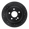 633-63161R Drilled/Slotted Brake Rotor [Black], Fits Select Mercedes-Benz, Position: Rear Right - image 1