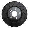 633-63162L Drilled/Slotted Brake Rotor [Black], Fits Select Mercedes-Benz, Position: Rear Left - image 1