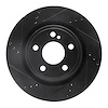 633-63163L Drilled/Slotted Brake Rotor [Black], 2014-2019 Mercedes-Benz, Position: Rear Left - image 1