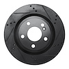 633-63163R Drilled/Slotted Brake Rotor [Black], 2014-2019 Mercedes-Benz, Position: Rear Right - image 1
