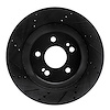 633-63165L Drilled/Slotted Brake Rotor [Black], 2015-2021 Mercedes-Benz, Position: Rear Left - image 1