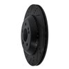 633-63165L Drilled/Slotted Brake Rotor [Black], 2015-2021 Mercedes-Benz, Position: Rear Left - image 2