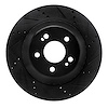 633-63165R Drilled/Slotted Brake Rotor [Black], 2015-2021 Mercedes-Benz, Position: Rear Right - image 1