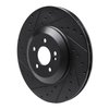633-63166L Drilled/Slotted Brake Rotor [Black], Fits Select Mercedes-Benz, Position: Rear Left - image 2