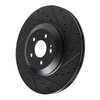 633-63166R Drilled/Slotted Brake Rotor [Black], Fits Select Mercedes-Benz, Position: Rear Right - image 2