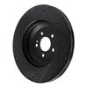 633-63166R Drilled/Slotted Brake Rotor [Black], Fits Select Mercedes-Benz, Position: Rear Right - image 4